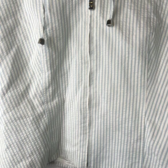 Willi Smith Striped Full Zip Hooded Lightweight‎ Jacket Size Medium - Picture 4 of 10